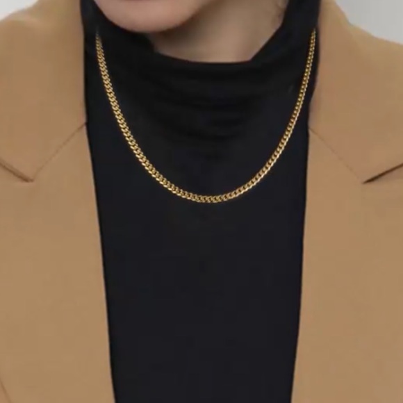 New Gold Cuban Chain Necklace Diamond Cut Curb Chain Link 925 Stamped - Picture 14 of 15